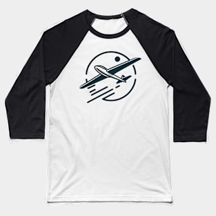 Glider Sailplane Biplane aerial floating soaring Baseball T-Shirt